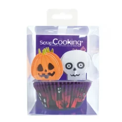 24 Caissettes Cupcake + 24 Cake Toppers Halloween Scrapcooking