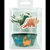 24 Caissettes Cupcakes + 24 Cake Toppers Dinosaure Scrapcooking