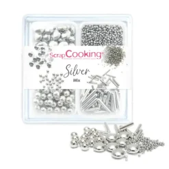 4 Décors en Sucre Silver Mix 68 g ScrapCooking