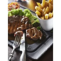 Assiette à Steak Ardoise 33 x 22 cm Basalt Revol