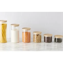 Bocal en Verre 400 ml avec Couvercle Bambou Stor'eat Mastrad
