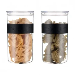 Bocal Plastique 2 L avec Couvercle (x2) PRESSO Bodum