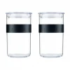 Bocal Plastique 1 L avec Couvercle (x2) PRESSO Bodum