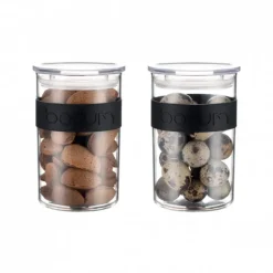 Bocal Plastique 600 ml avec Couvercle (x2) PRESSO Bodum