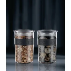 Bocal Plastique 600 ml avec Couvercle (x2) PRESSO Bodum