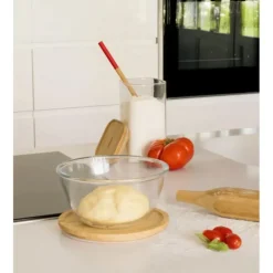 Boîte de Conservation en Verre et Bambou Rond 1,6 L Pebbly