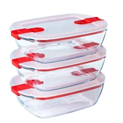 Boîte de Conservation en Verre Rectangulaire 23 x 15 cm 1,1 L Cook & Heat Pyrex