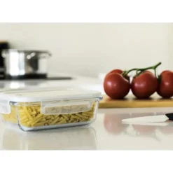 Boîte de Conservation en Verre Rectangle 650 ml Pebbly