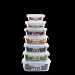 Boîte de Conservation en Verre Rectangle 1,2 L Pebbly