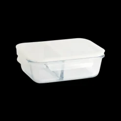 Boîte de Conservation en Verre avec Compartiments Rectangle 950 ml Pebbly