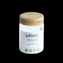 Boîte de Conservation en Verre et Bambou Rond 450 ml Pebbly