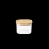 Boîte de Conservation en Verre et Bambou Carrée 500 ml Pebbly