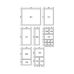 Boîte Modulus Gastronorme 1,5 litres GN 1/6 H10 cm