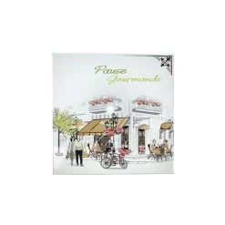 Boîte pâtissière Pause Gourmande - 18 x H 5 cm - (x50)