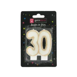 Bougie Anniversaire 30 ans Gatodéco