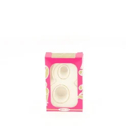 Bougie anniversaire chiffre 8 blanche avec filet doré