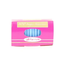 Bougie anniversaire torsadée Bleue (x100)