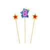 Bougie Chiffre 8 avec 2 bougies étoiles Gatodéco