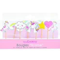 Bougie Licorne 7 cm (x8) Scrapcooking