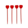 Bougies Coeurs Rouges sur Piques (x4) Gatodéco