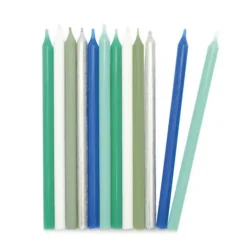 Bougies Longues Bleu et Argent 12 cm (x12) Scrapcooking