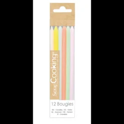 Bougies Longues Pastel 12 cm (x12) Scrapcooking