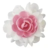 Bouquet Fleur Azyme 10 cm Rose et Blanc 5 cm (x6) Florensuc