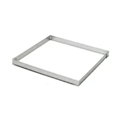 Cadre à Tarte Carré Inox Perforé 12 cm H.2 cm