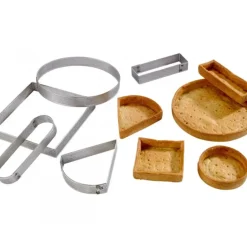 Cadre à Tarte Carré Inox Perforé 8.5 cm H.2 cm