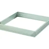 Cadre à Tarte Carré Inox Perforé 16 cm H.2 cm