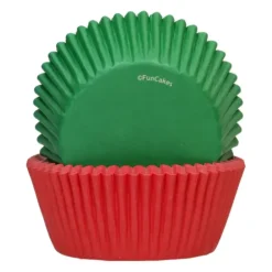 Caissettes Cupcakes Rouge et Verte (x48) Funcakes