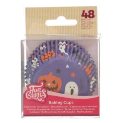 Caissettes Cupcakes Violettes Halloween Funcakes (x48)
