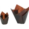 Caissettes en Papier Tulipcup Brun Ø 5 cm H 8 cm