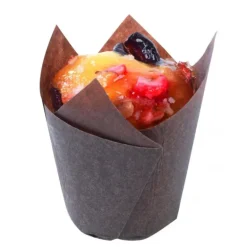 Caissettes (x200) en Papier Tulipcup Brun Ø 5 cm H 9,5 cm