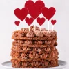 Cake Topper Cœurs Rouges (x7) Patisdécor