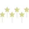 Cake Toppers Étoiles Or (x6) PartyDeco