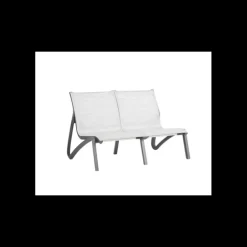 Canapé Conversationnel Noir Volcanique Toile Gris Chiné Sunset Grosfillex