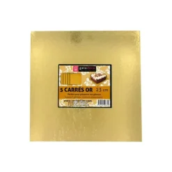 Carrés Dorés 23 cm (x5) Gatodéco