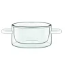 Casserole en Verre Double Paroi 27 cl (x2) Luigi Bormioli THERMIC GLASS