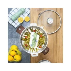 Casserole et Cuit Vapeur Inox Ø 24 cm Anses Olivier Biome Cristel