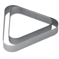 Cercle à Entremets Triangle Inox Micro-perforé 17,5 x 16 cm x H 3,5 cm Pavoni