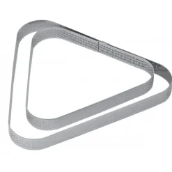 Cercle à Tarte Triangle Inox Micro-perforé 17,5 x 16 cm x H 2 cm Pavoni
