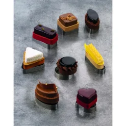 Cercle à Tarte Triangle Inox Micro-perforé 8,5 x 7,5 cm x H 2 cm Pavoni