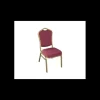 Chaise Empilable Dorée avec Assise Bordeaux Elysée Lyrose