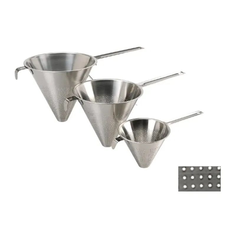 Chinois de Cuisine Inox Ø 23 cm x H 20,5 cm Perforation 1,5 mm De Buyer