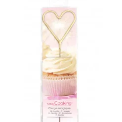 Cierge Magique Coeur Or 18 cm Scrapcooking