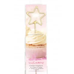 Cierge Magique Étoile Or 18,5 cm Scrapcooking