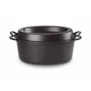 Cocotte Doufeu Ovale en Fonte 32 cm Noir Mat Le Creuset