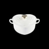 Cocotte en Fonte Cœur 20 cm Blanc Le Creuset