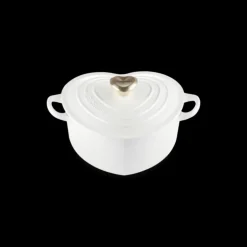Cocotte en Fonte Cœur 20 cm Blanc Le Creuset